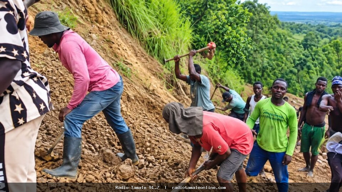 Nanumba South residents embark on communal labour to fix neglected road