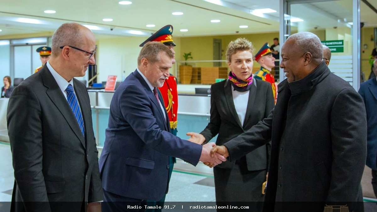 President Mahama Arrives In Moscow For 3rd Russia-Africa Forum