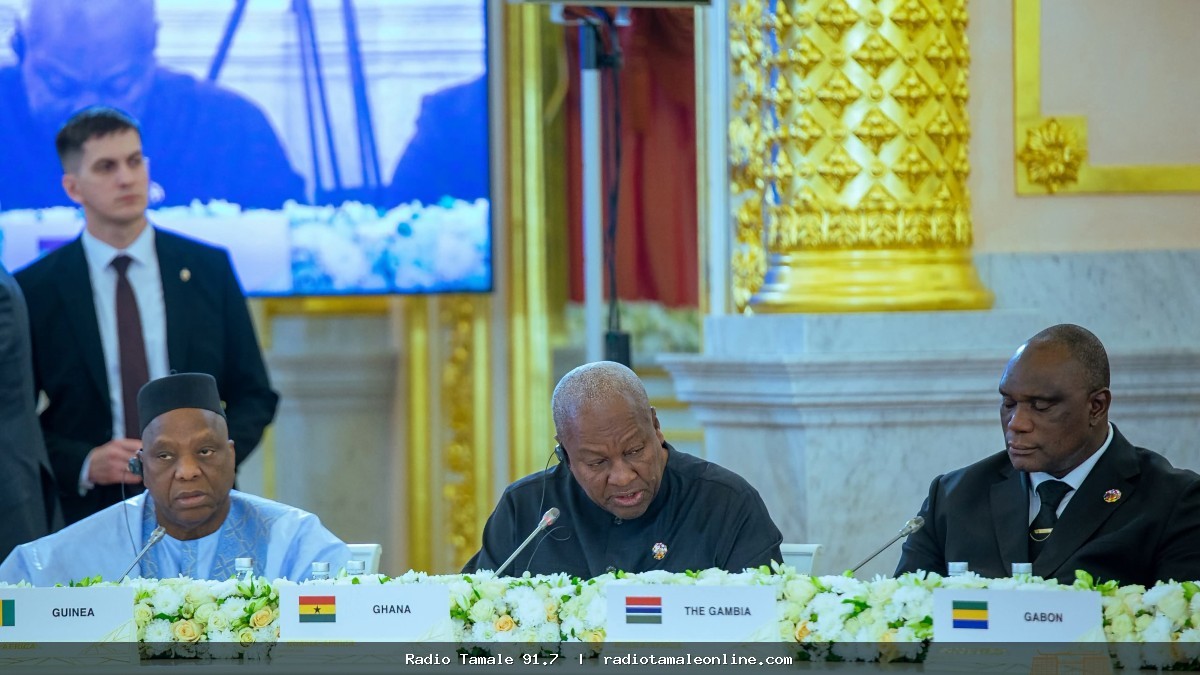 Mahama Calls For End To Africa’s Aid Dependency, Urges Mutually Beneficial Russia–Africa Trade
